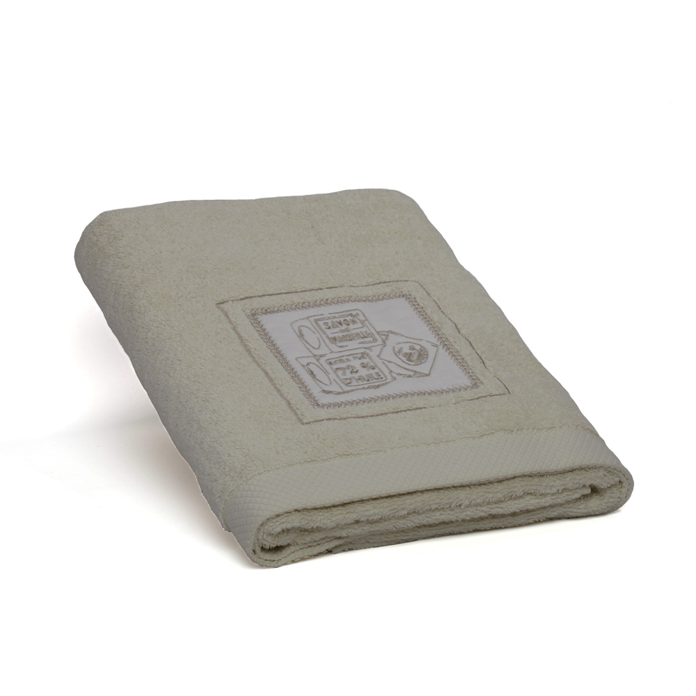 BATH TOWEL 70X140 LOGO LAVENDER - CREME
فوطة حمام 