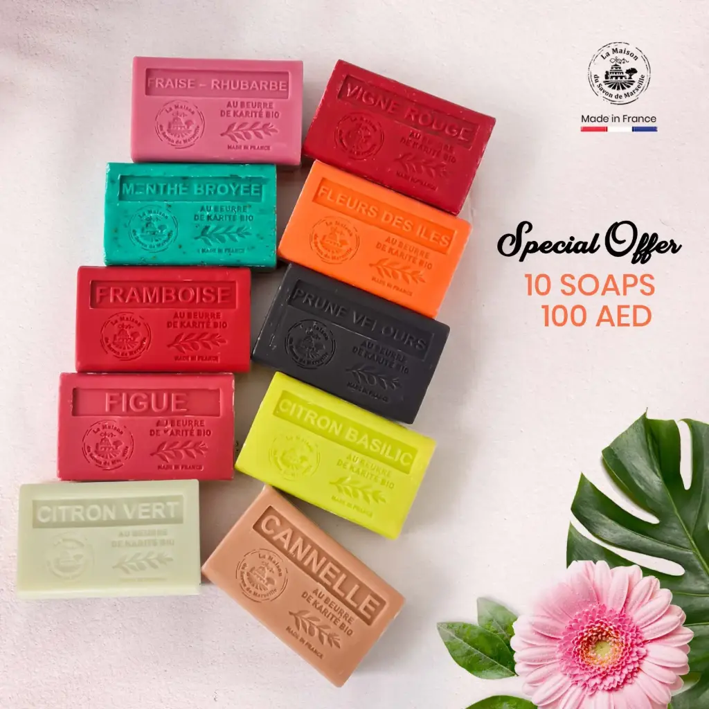10 by 100 Soap Shea Butter Offer (fraise rhubarbe - cinnamon)