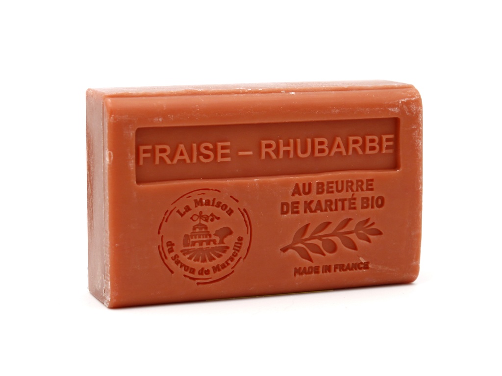 125GR SHEA BUTTER SOAP BIO - STRAWBERRY/RHUBARB
