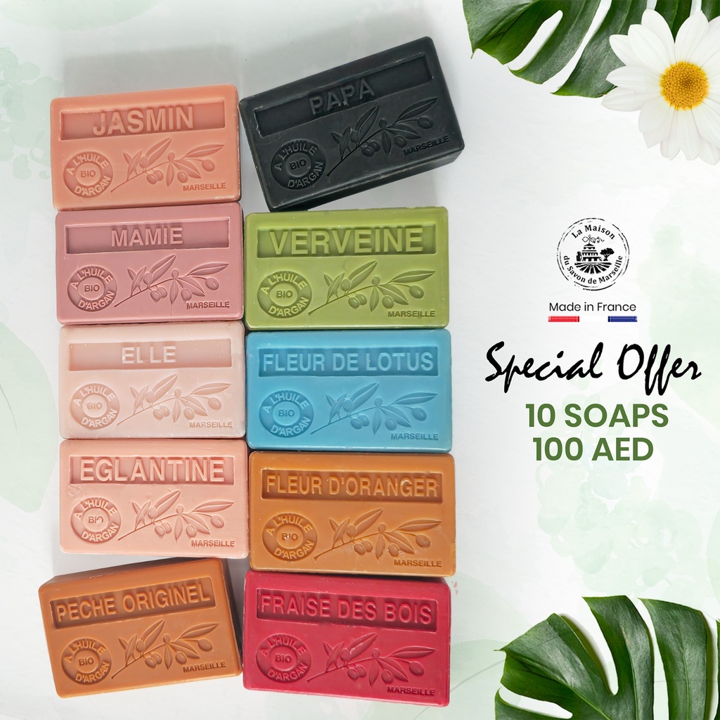 10 by 100 Soap Argan Oil  Offer (jasmin-strawberry)