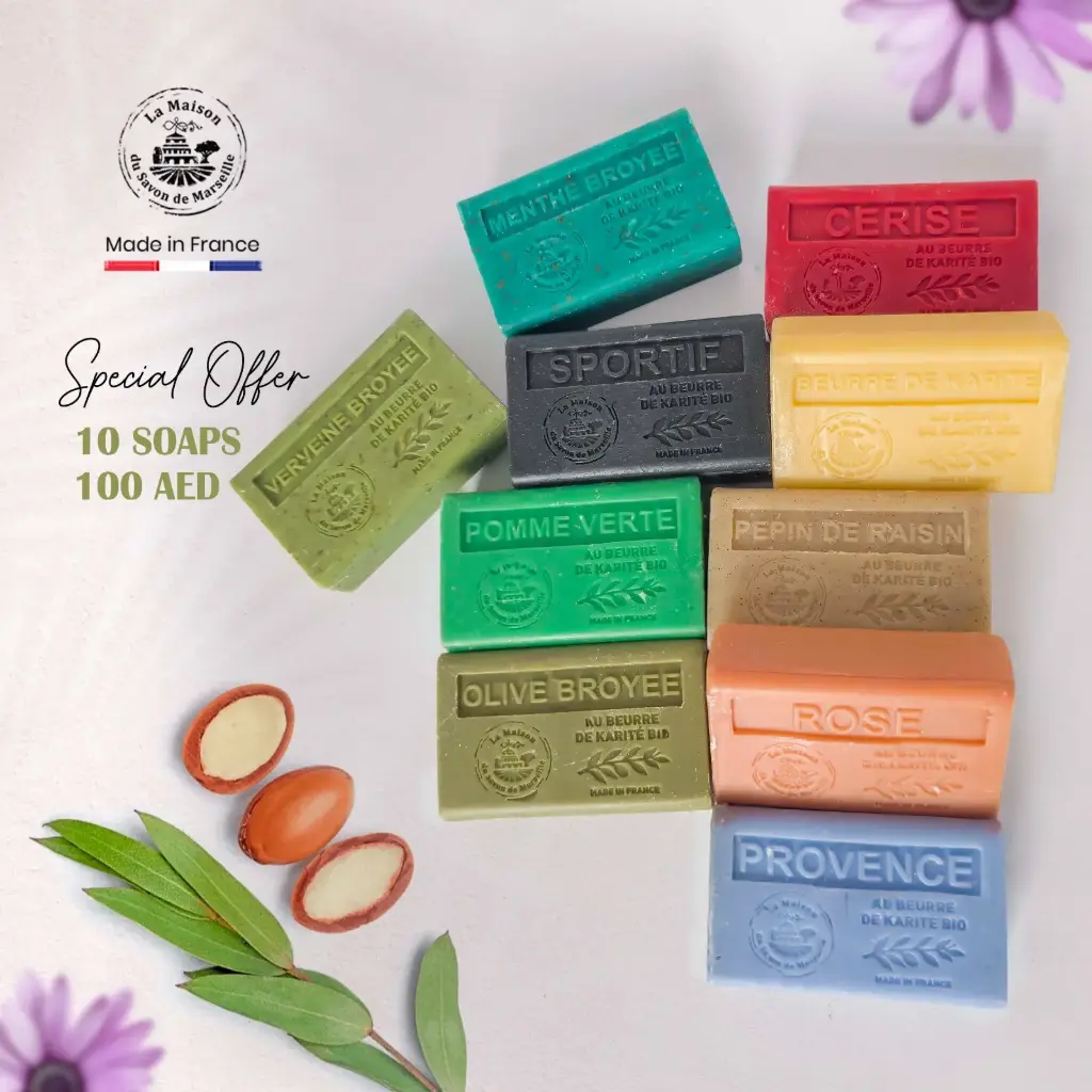 10 by 100 Soap Shea Butter Offer (verbena crushed - provence)