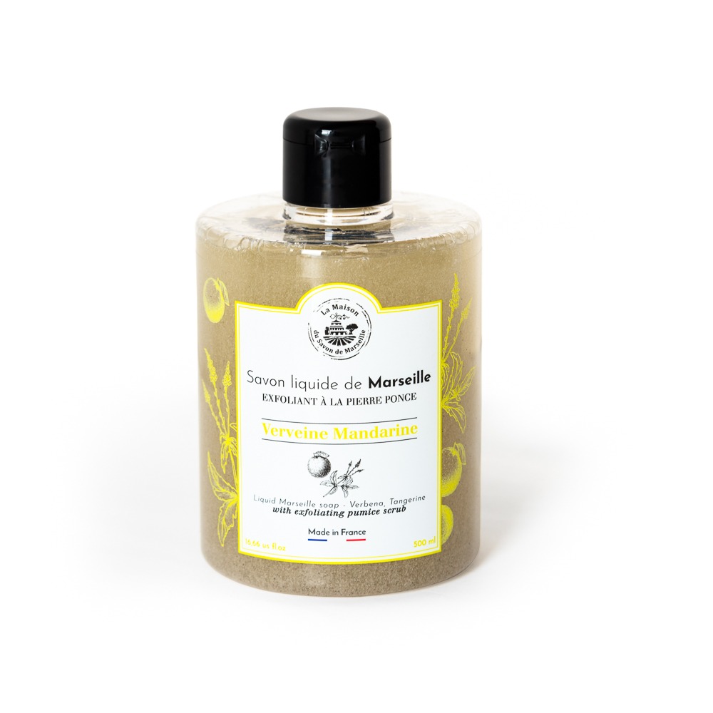 [M22200] 500ml EXFOLIANT MARSEILLE LIQUID SOAP - VERBENA MANDARINE