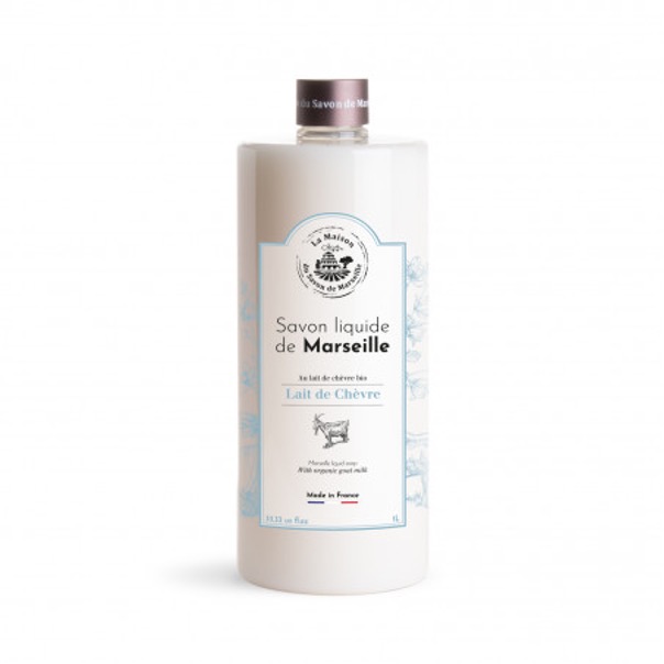 [M26031] 1l MARSEILLE LIQUID SOAP GOAT MILKصابون سائل من مرسيليا 1000 مل