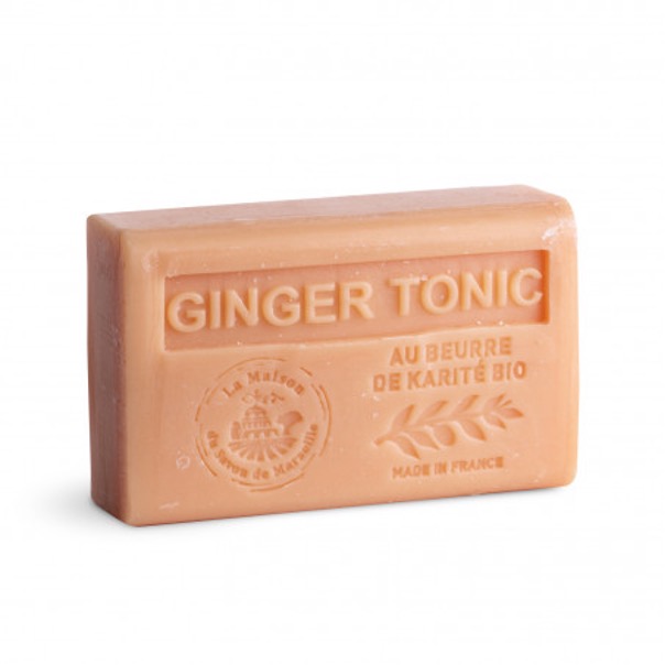 [M11593] 125GR SHEA BUTTER SOAP BIO - GINGER TONIC