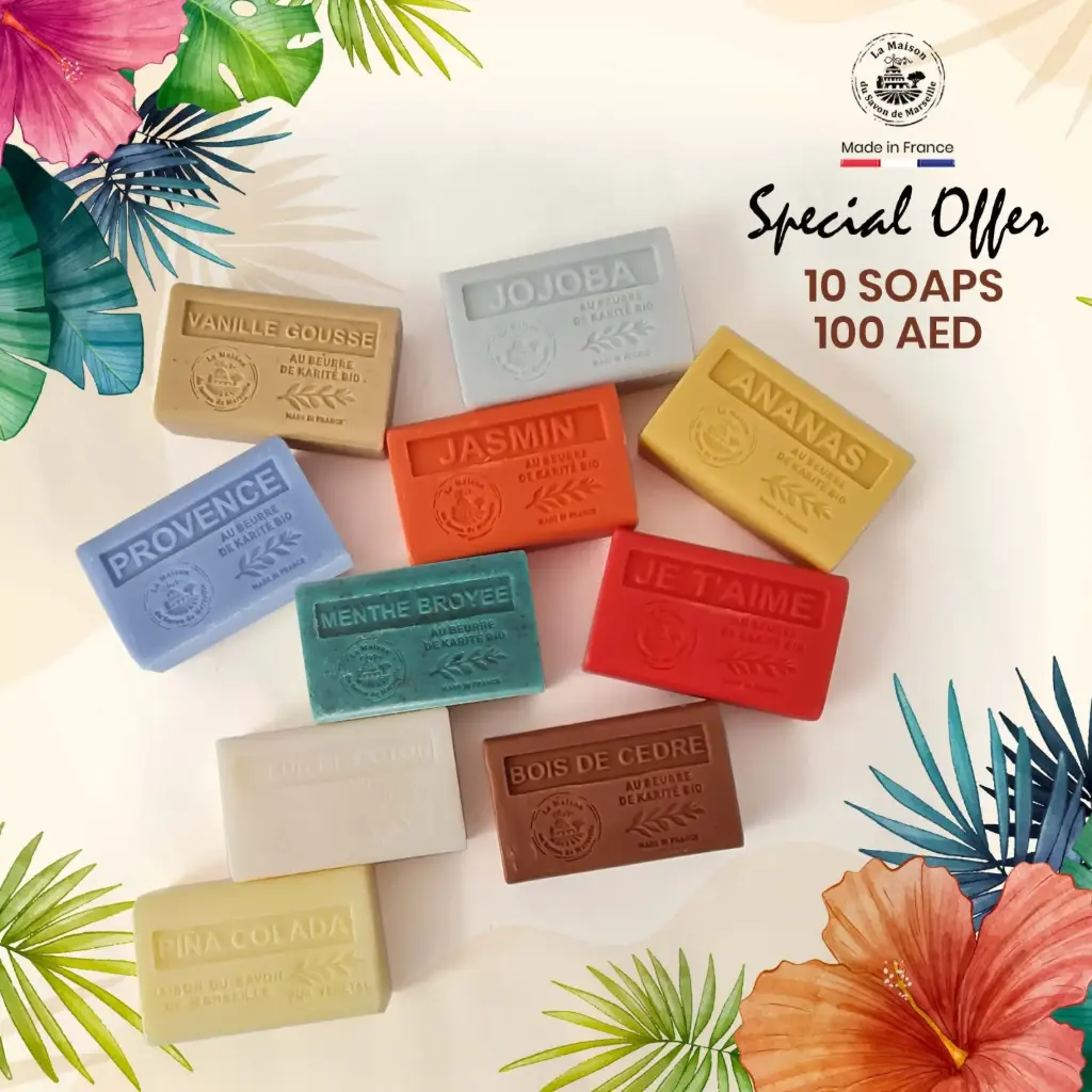 10 by 100 Soap Shea Butter  Offer (vanilla crushed - cedarwood)