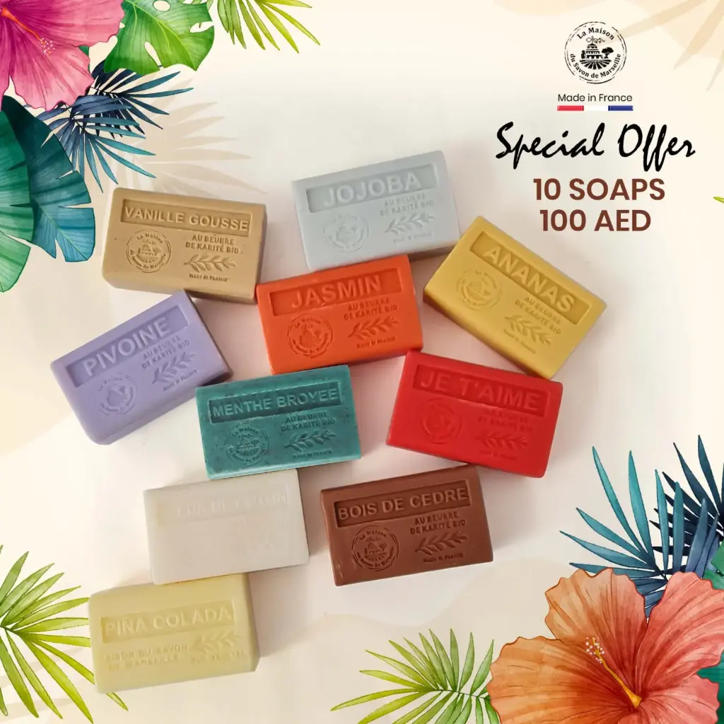 10 by 100 Soap Shea Butter  Offer (vanilla crushed - cedarwood)