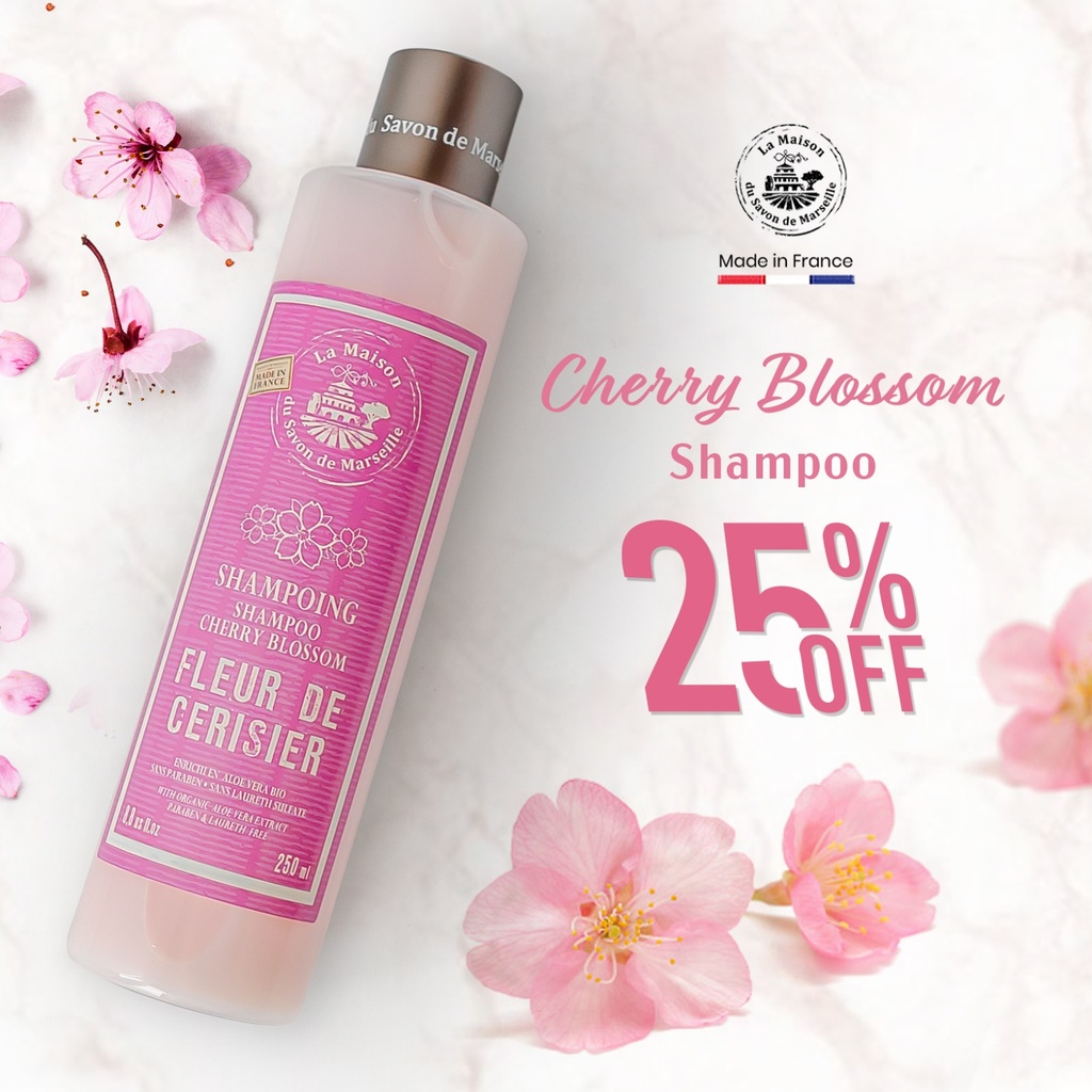 [M24400] 250ml SHAMPOO - CHERRY BLOSSOM
شامبو 250 مل