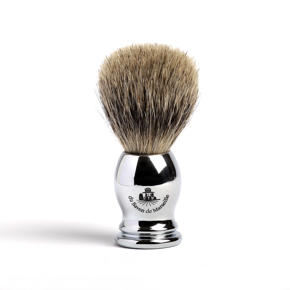 [M34255] METAL SHAVING BRUSH - BADGERفرشاة حلاقة معدنية