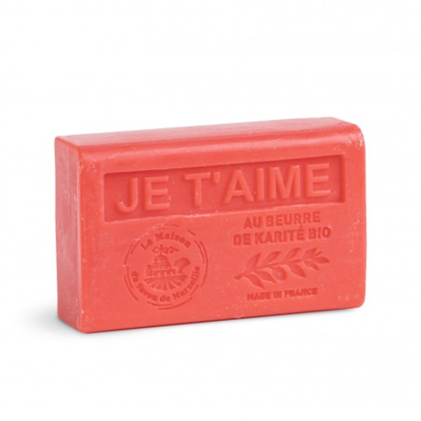 125g SOAP - JE T'AIME 
صابون 125 غرام من زبدة الكاريتي