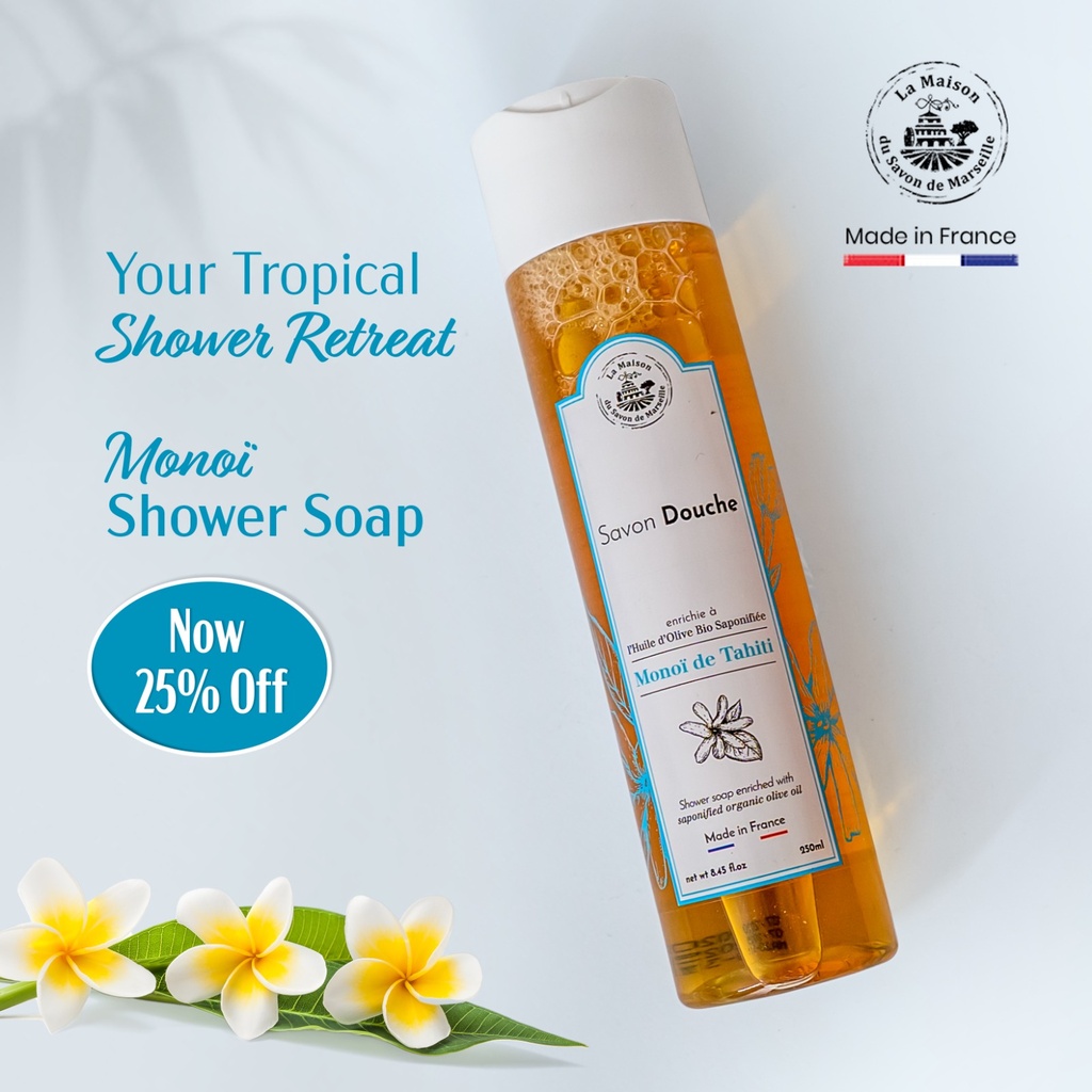 [C10470] SAVON DOUCHE 250ML MONOI