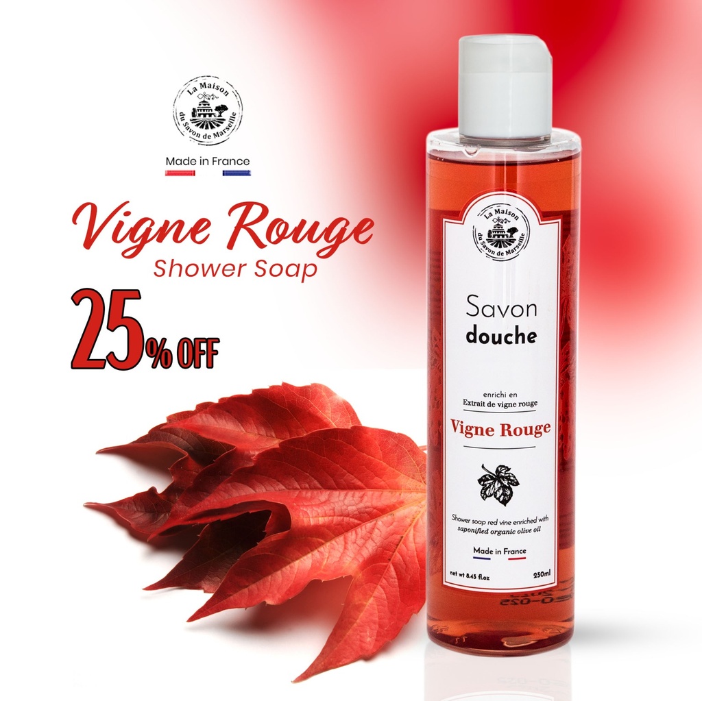 [M28022] 250ML SHOWER SOAP - VIGNE ROUGE