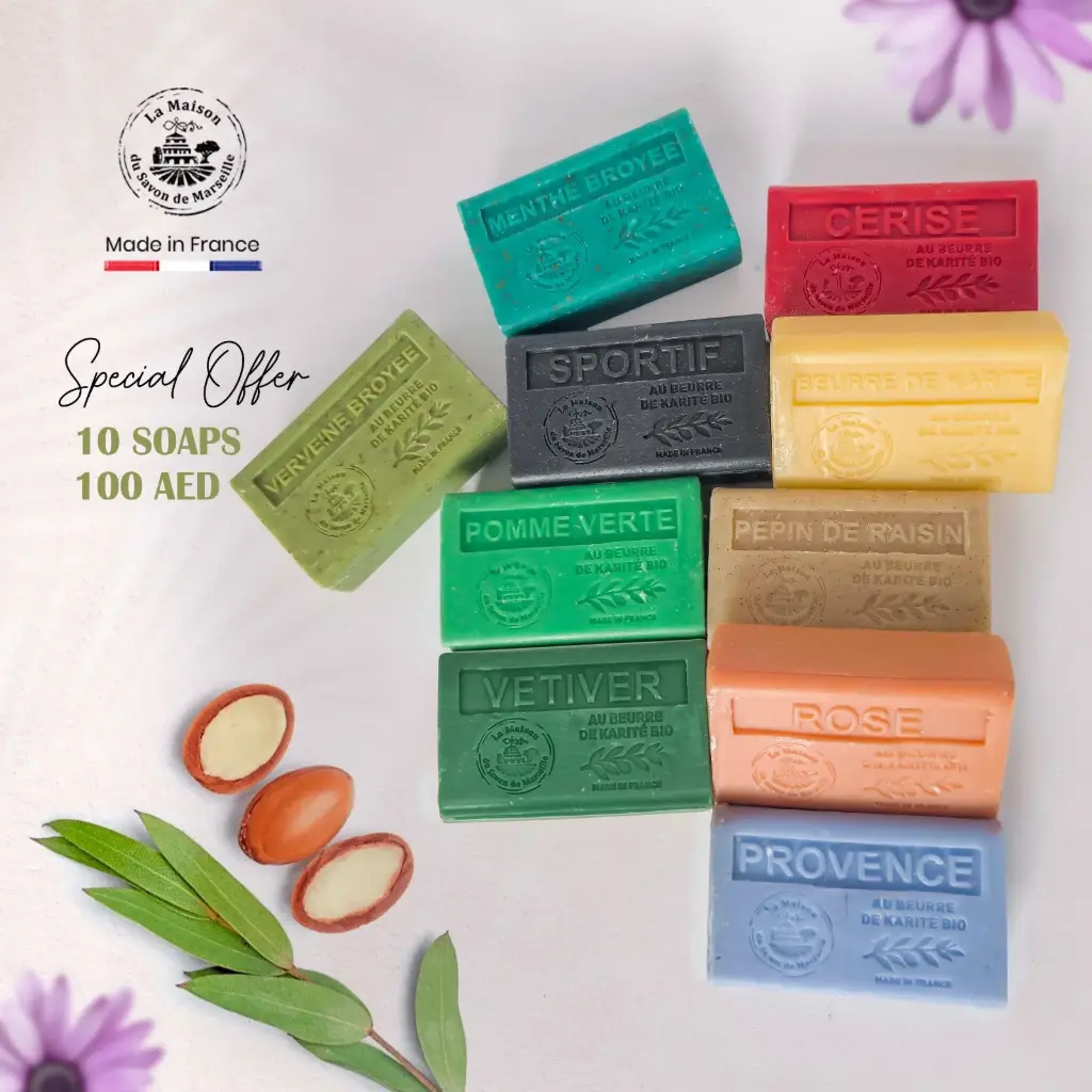 10 by 100 Soap Shea Butter Offer (verbena crushed - provence)
